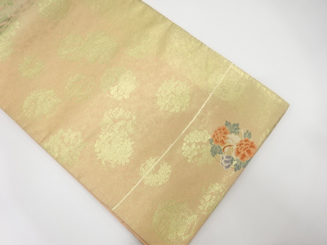 JAPANESE KIMONO / ANTIQUE FUKURO OBI / SILK / WOVEN MANDARIN DUCK